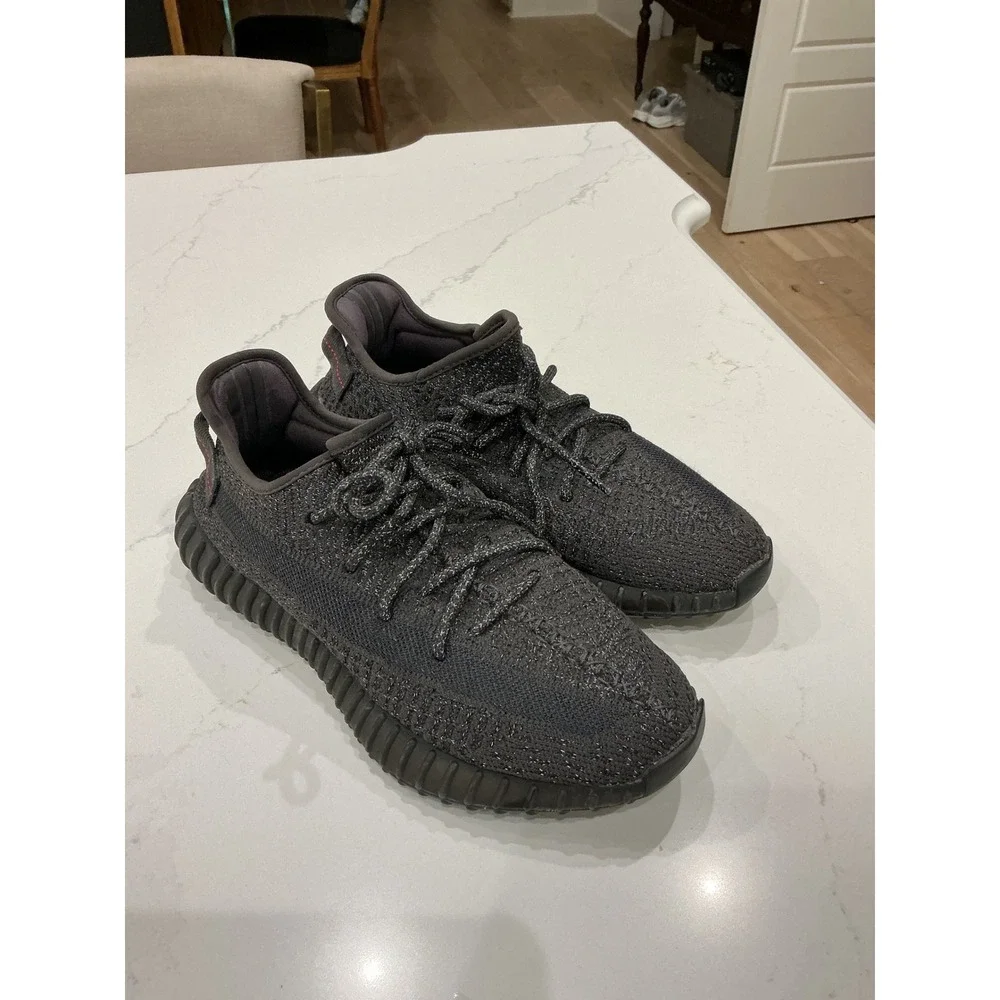 Adidas Yeezy Boost 350 V2 Black Static Reflective FU9007 Mens 7.5